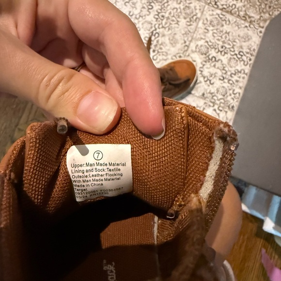 Cat & Jack Brown Kids Boots size 7 - Picture 3 of 3